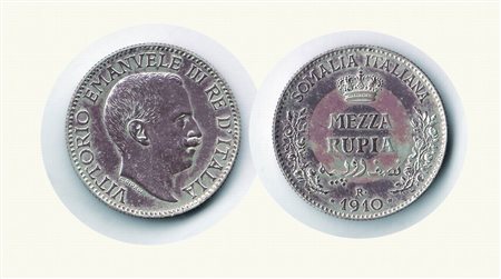 Monete Decimali - SAVOIA - Vittorio Emanuele III - 1/2 Rupia 1910