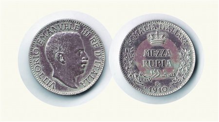 Monete Decimali - SAVOIA - Vittorio Emanuele III - 1/2 Rupia 1910