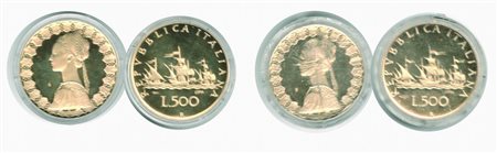 Monete Decimali - REPUBBLICA ITALIANA - 500 Lire "Caravelle".