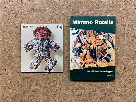 MIMMO ROTELLA E ENRICO BAJ - Lotto unico di 2 cataloghi