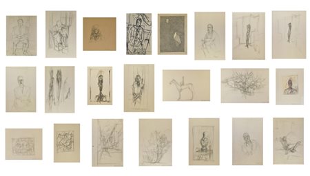 GIACOMETTI ALBERTO (1901 - 1966) - Quarantacinque disegni di Alberto Giacometti.