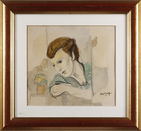 CARPI ALDO (1886 - 1973) - Alla finestra.