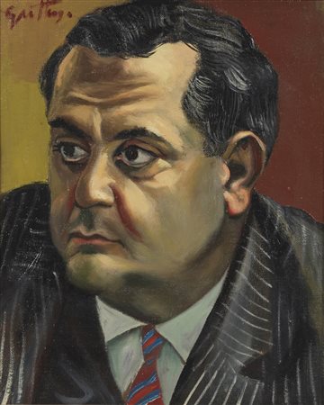 GUTTUSO RENATO (1912 - 1987) - Ritratto di Felice Canonico.