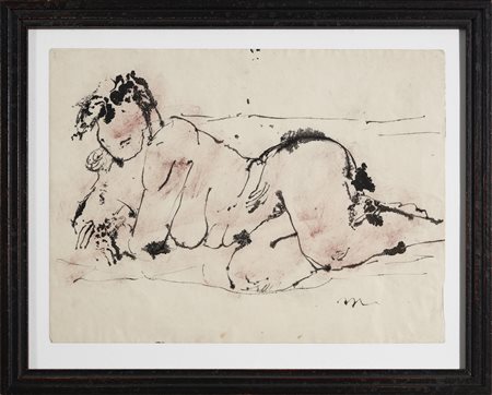 MOUDARRES FATEH (1922 - 1999) - Donna sdraiata.