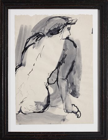 MOUDARRES FATEH (1922 - 1999) - Donna seduta.