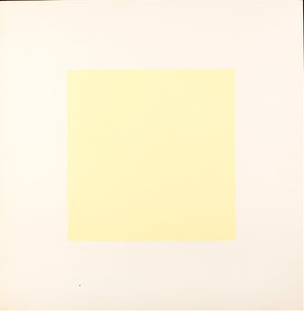 Calderara, Antonio (Abbiategrasso 1903-Lago d'Orta 1978)  - Luce spazio immagine. Giallo, 1974