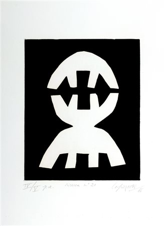 Capogrossi, Giuseppe (Roma 1900-1972)  - Ricerca n. 20, 1966