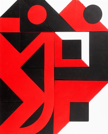 Castellani, Enrico (Castelmassa 1930-Viterbo 2017)  - Rosso e nero, 1999