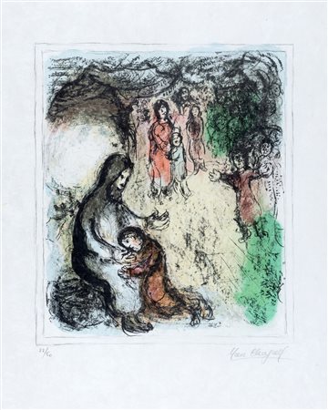 Chagall, Marc (Lezna 1887-Saint Paul de Vence 1985)  - La Bènediction de Jacob, 1979