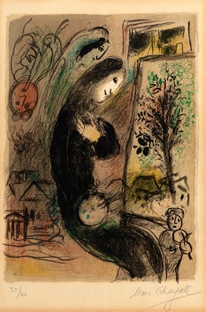 Chagall, Marc (Lezna 1887-Saint Paul de Vence 1985)  - L'inspirè, 1964