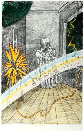 de Chirico, Giorgio (Volos 1888-Roma 1978)  - L'arcobaleno (prima versione), 1969