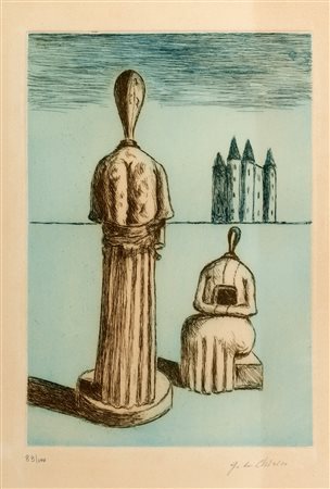 de Chirico, Giorgio (Volos 1888-Roma 1978)  - Dualitè - Le Roi Magique (seconda versione)