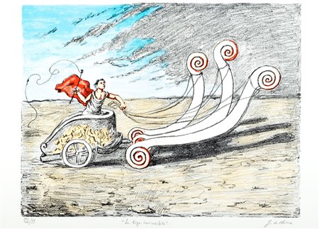 de Chirico, Giorgio (Volos 1888-Roma 1978)  - La biga invincibile, 1969