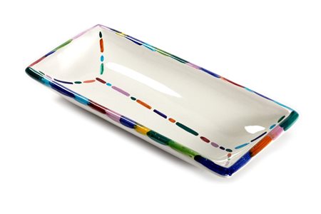 Dorazio, Piero (Roma 1927-Perugia 2005)  - Piatto rettangolare