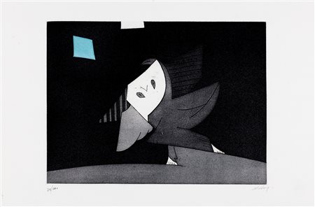 Dova, Gianni (Roma 1925-Pisa 1991)  - Composizione bianco e nero