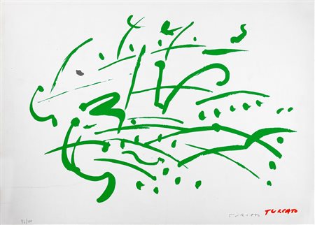 Turcato, Giulio (Mantova 1912-Roma 1995)  - Composizione in verde