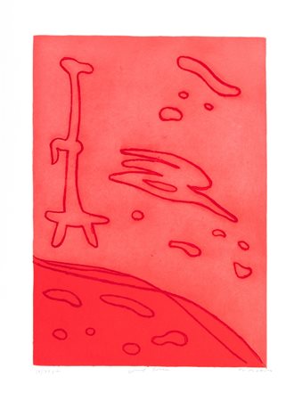 Turcato, Giulio (Mantova 1912-Roma 1995)  - Composizione rossa