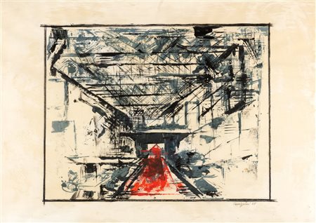 Vespignani, Renzo (Roma  1924-2001)  - Ferrovia, 1965