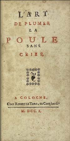 [Novels] L'Art de plumer la poule, 1710