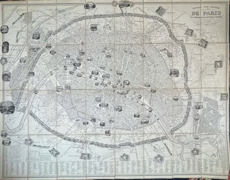 [Map, Travels] Paris Map, 1845