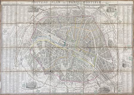 [Map, Travels] Paris, 1855
