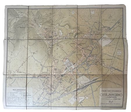 [Map, Travels] Bergamo, 1896