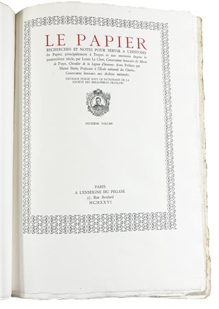 [Bibliography] Le Clerc. Le Papier, 1926