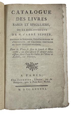 [LOT, CATALOGUES] 5 CATALOGUES AND BIBLIOGRAPHIES