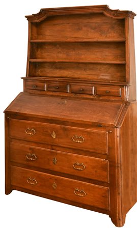 RIBALTA CON PIATTAIA ribalta con piattaia in noce 240x125x55 cm Lievi difetti...