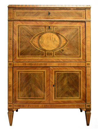 SECRETAIRE LOMBARDO 93x43 cm, h. 151 cm secretaire Luigi XVI alla maniera di...