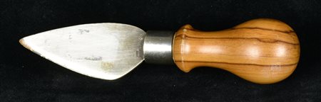 COLTELLO DA PARMIGIANO in argento 800 con manico in legno d'olivo Italia,...