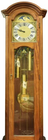 OROLOGIO A TORRE cassa in legno verniciato, movimento 8 giorni con suoneria...