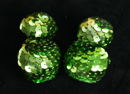 ORECCHINI in pailettes Francia, anni '80 cm 7