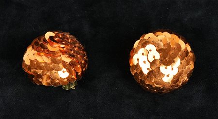 ORECCHINI di pailettes Francia, 1980 cm 3,5