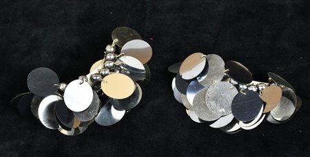 ORECCHINI con pietra imitazione granato Italia, anni '50 cm 2,5