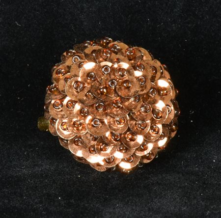 ANELLO di pailettes Francia, anni '80 diam cm 3