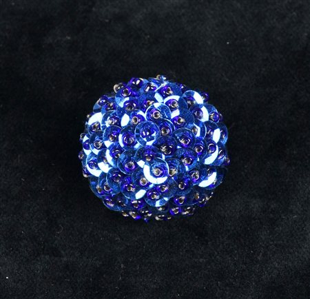 ANELLO di pailettes Francia, anni '80 diam cm 3