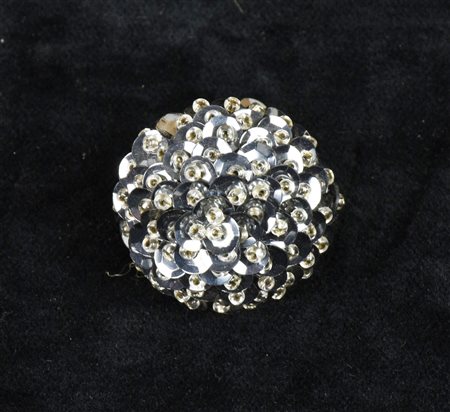 ANELLO di pailettes Francia, anni '80 cm 3