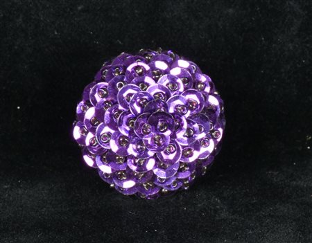 ANELLO di pailettes Francia, anni '80 diam mm 30