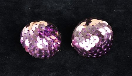 ORECCHINI di pailettes Francia, anni '80 diam cm 3,5