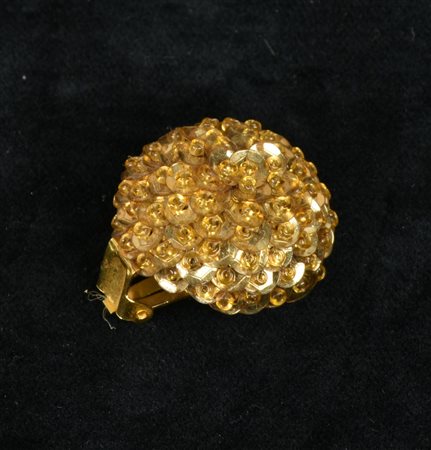 ORECCHINO di pailettes Francia, anni '80 cm 3