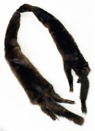 STOLA DI VISONI lavorazione artigianale lunghezza cm 170