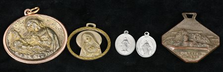 LOTTO DI MEDAGLIE RELIGIOSE 4 medaglie religiose - madonna della montagna...