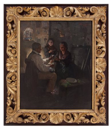 Vincenzo Severino, Interno con figure, 1881