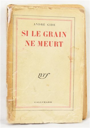 ANDRE' GIDE. SI LE GRAIN NE MEURT Gallimard, 1955 Danni