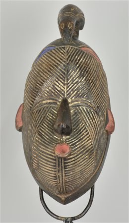 Maschera Igbo - NIGERIA maschera in legno intaglaito 32x13x15 cm XX secolo...