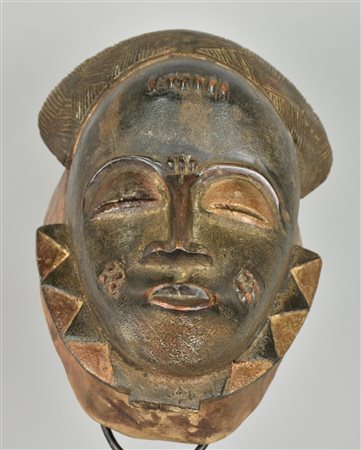 Maschera Baule - COSTA D'AVORIO maschera in legno intagliato 34x23x16 cm XX...