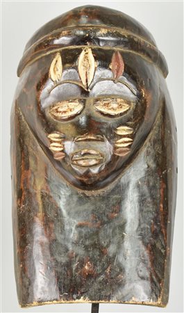 Maschera Yoruba - NIGERIA maschera in legno intagliato 37x20x14 cm XX secolo...