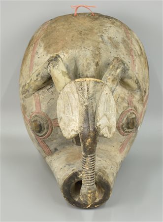 Maschera Yaure - COSTA D'AVORIO maschera in legno intagliato 30x32x25 cm XX...