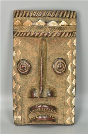 Maschera Bete - COSTA D'AVORIO maschera in legno intagliato 41x23x12 cm XX...